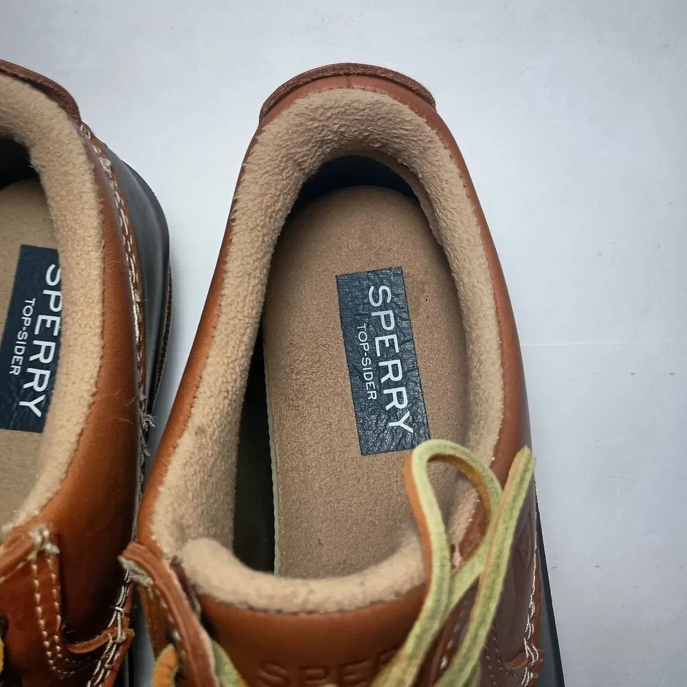 Sperry Top-Sider Duck Boots Mens 12M Brown Leather Low Cut Outdoors Workwear